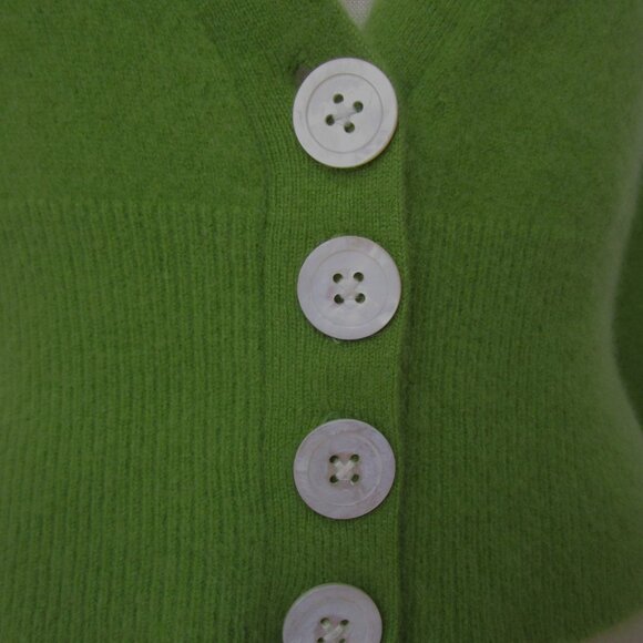 Italian CASHMERE Cropped Cardigan Cardy Sweater - Picture 8 of 11